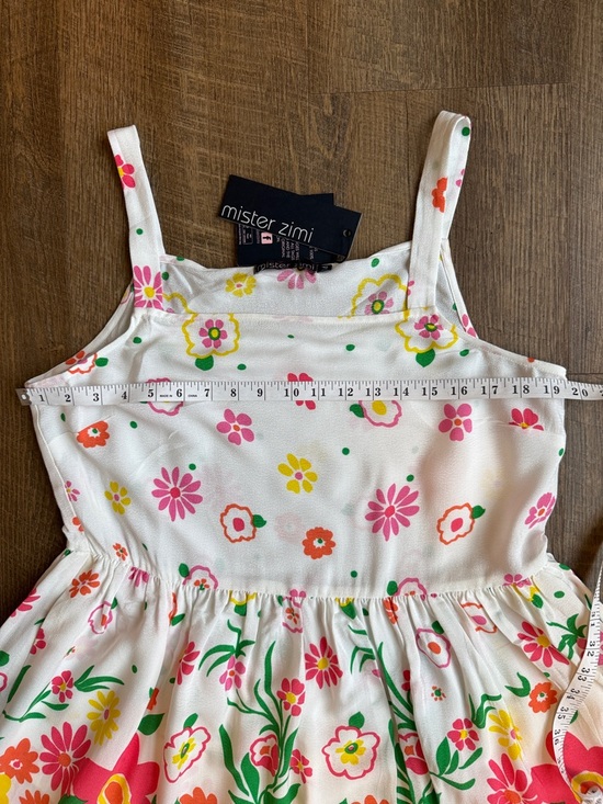 NWT Mister Zimi Women’s Sophie Dress In White Meadow Size 14 - Picture 7 of 11